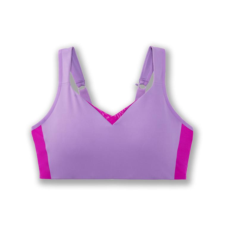 Brooks Drive Convertible Womens Running Bra - Heliotrope/Magenta/MediumPurple - Indonesia (BXMK-3064